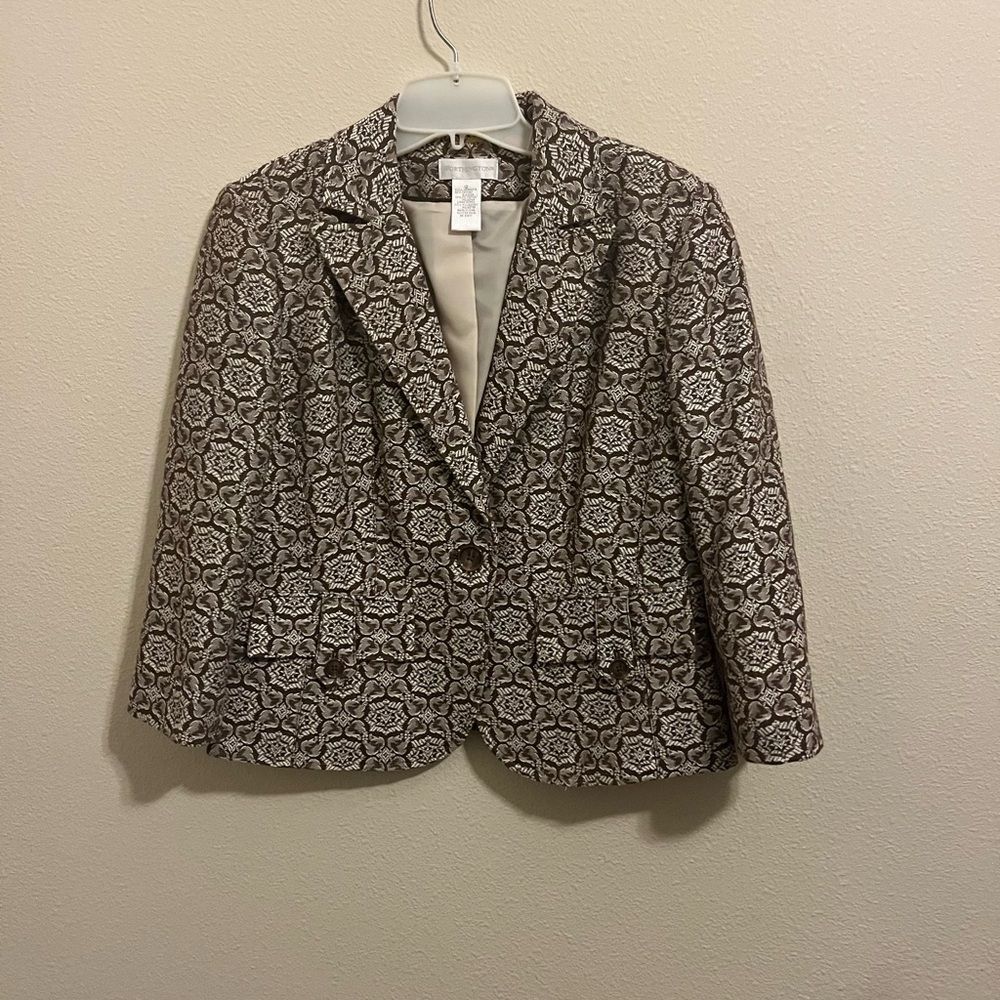 Worthington Brown Patterned Blazer